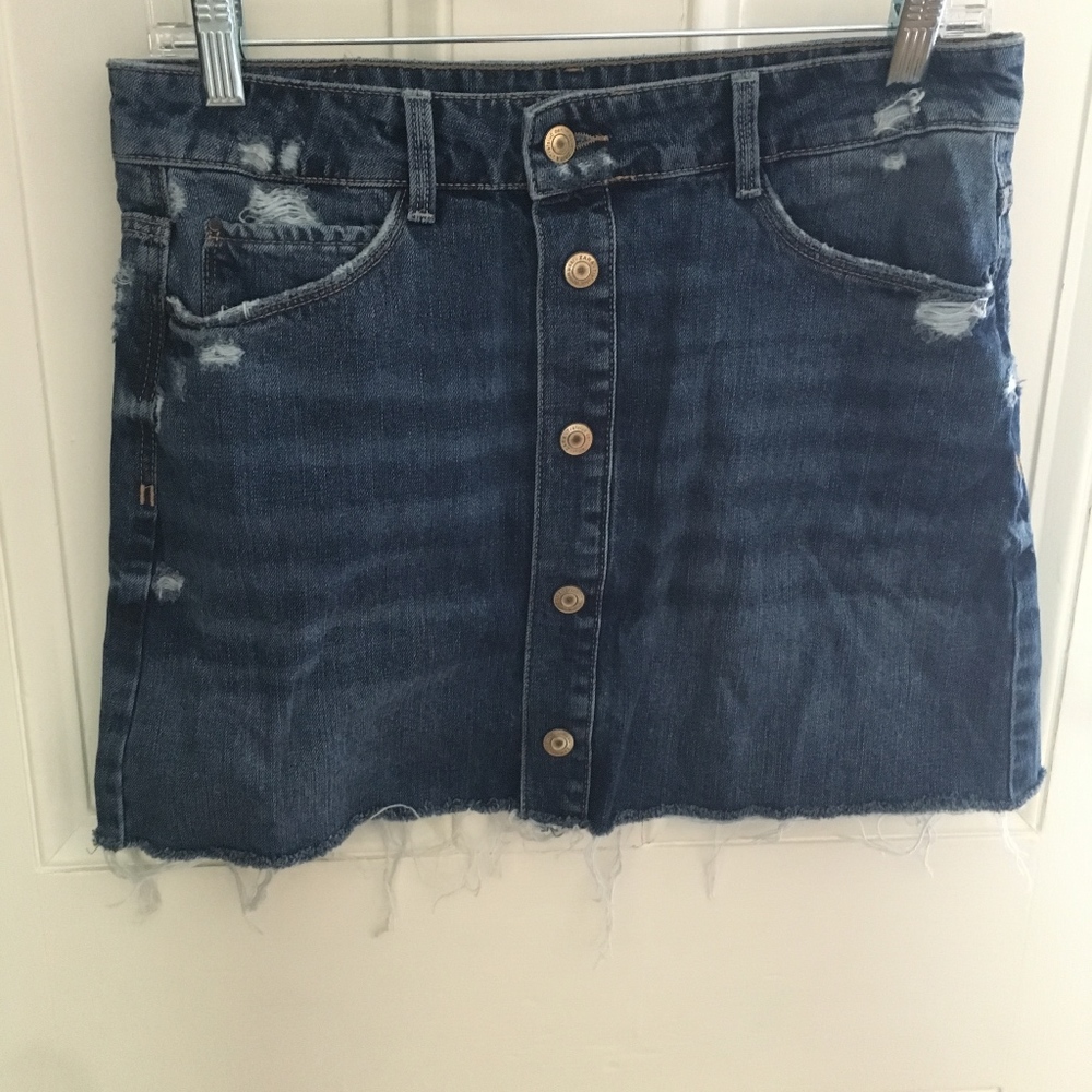 Zara Dark Denim Mini Skirt